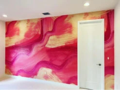 Modern Art© Mural Wallpaper In Fuchsia -Drop It Modern Sales modernart1