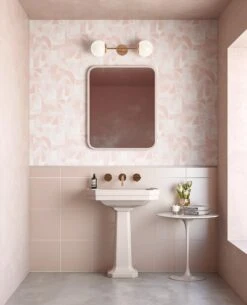 Block Party© Wallpaper In Pink -Drop It Modern Sales modoern art pink lightedit