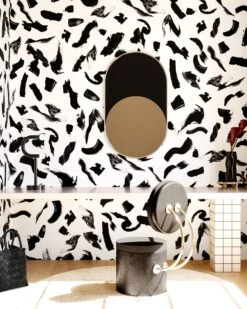 Mombasa© Wallpaper In Black + White 9 Mombasa© Wallpaper In Black + White -Drop It Modern Sales mombasa black white rendering 2