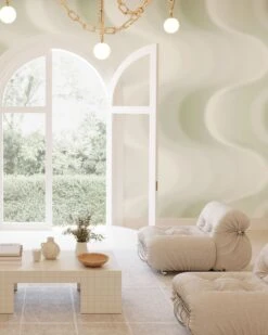 Oceanic© Mural Wallpaper In Fern -Drop It Modern Sales oceanic fern rendering 2