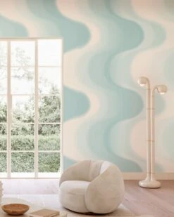 Oceanic© Mural Wallpaper In Mallow -Drop It Modern Sales oceanic mallow rendering 2