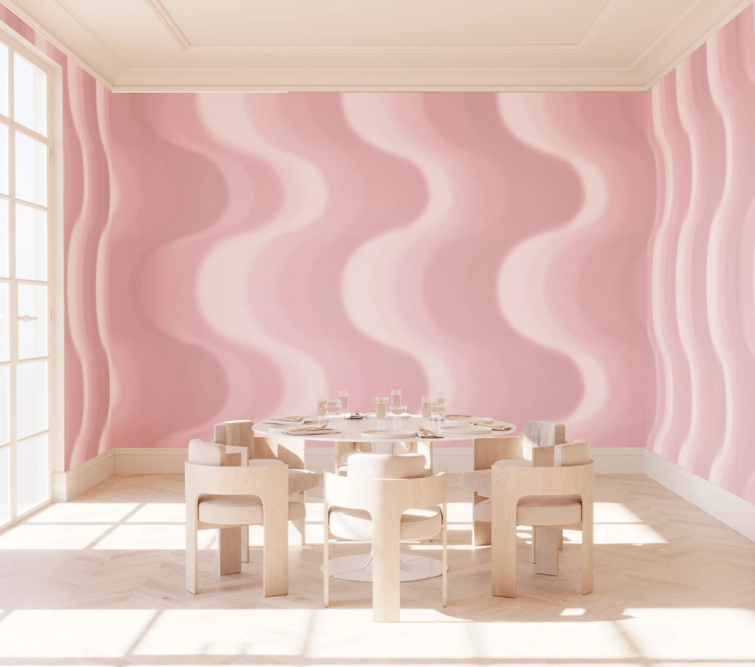 Oceanic© Mural Wallpaper In Mauve 5 Oceanic© Mural Wallpaper In Mauve - Image 5