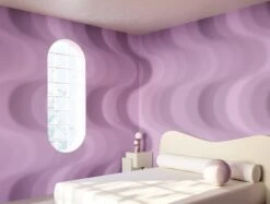 Oceanic© Mural Wallpaper In Purple -Drop It Modern Sales oceanic purple rendering 1