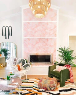 Onyx Rock© Wallpaper In Rose -Drop It Modern Sales onyx