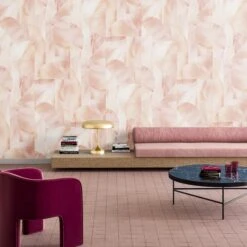 Onyx Rock© Wallpaper In Rose -Drop It Modern Sales onyxrockroserender01