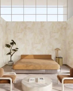 Onyx Rock© Wallpaper In Tan -Drop It Modern Sales onyxrocktanrender04