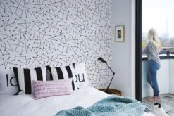 Dot To Dot© Wallpaper In Black + White -Drop It Modern Sales ot to dot add