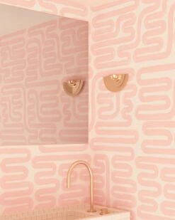 Pac-Man© Wallpaper In Petal -Drop It Modern Sales pac man petal crop a