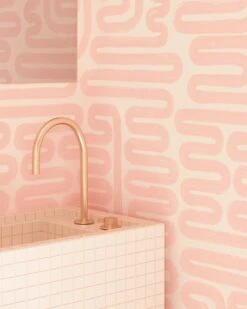 Pac-Man© Wallpaper In Petal -Drop It Modern Sales pac man petal crop b