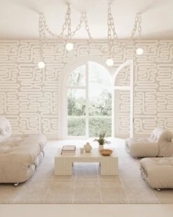 Pac-Man© Wallpaper In Soapstone -Drop It Modern Sales pac man soapstone orginal1