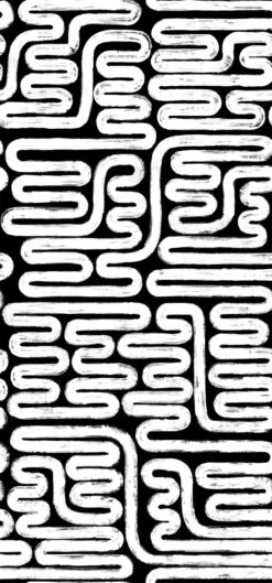 Pac-Man© Wallpaper In Charcoal Black -Drop It Modern Sales pacman charcoalblack DIY28