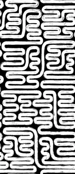 Pac-Man© Wallpaper In Charcoal Black -Drop It Modern Sales pacman charcoalblack DIY52