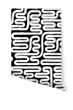 Pac-Man© Wallpaper In Charcoal Black