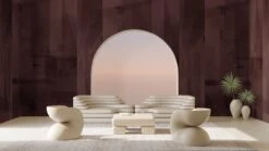 Papier Máché © Mural Wallpaper In Beet -Drop It Modern Sales papier mache beet render 01