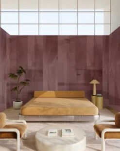 Papier Máché © Mural Wallpaper In Beet -Drop It Modern Sales papier mache beet render 02