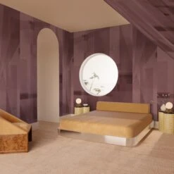 Papier Máché © Mural Wallpaper In Beet -Drop It Modern Sales papier mache beet render 14