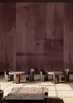 Papier Máché © Mural Wallpaper In Beet -Drop It Modern Sales papier mache beet render 15