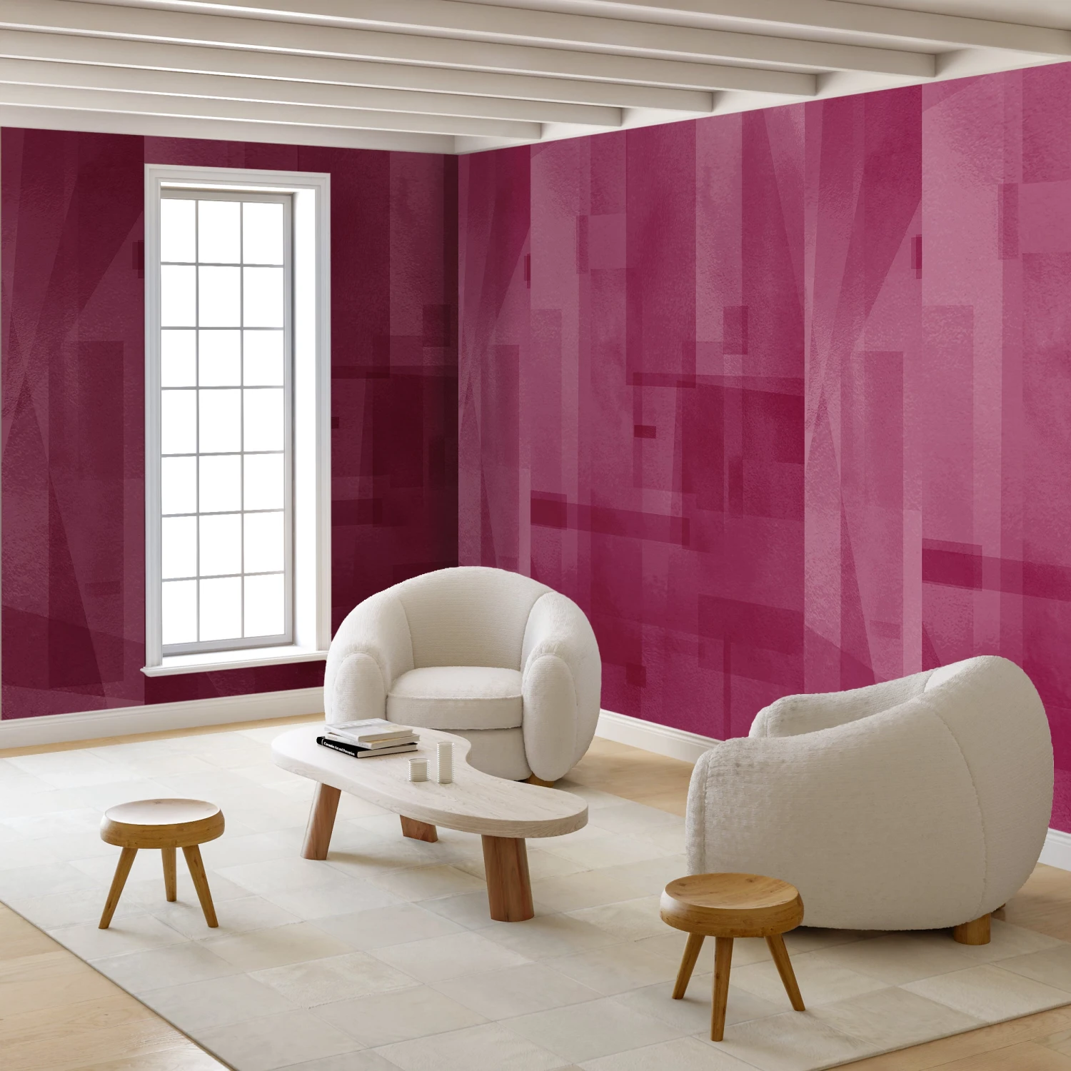 Papier Máché © Mural Wallpaper In Berry 5 Papier Máché © Mural Wallpaper In Berry - Image 5