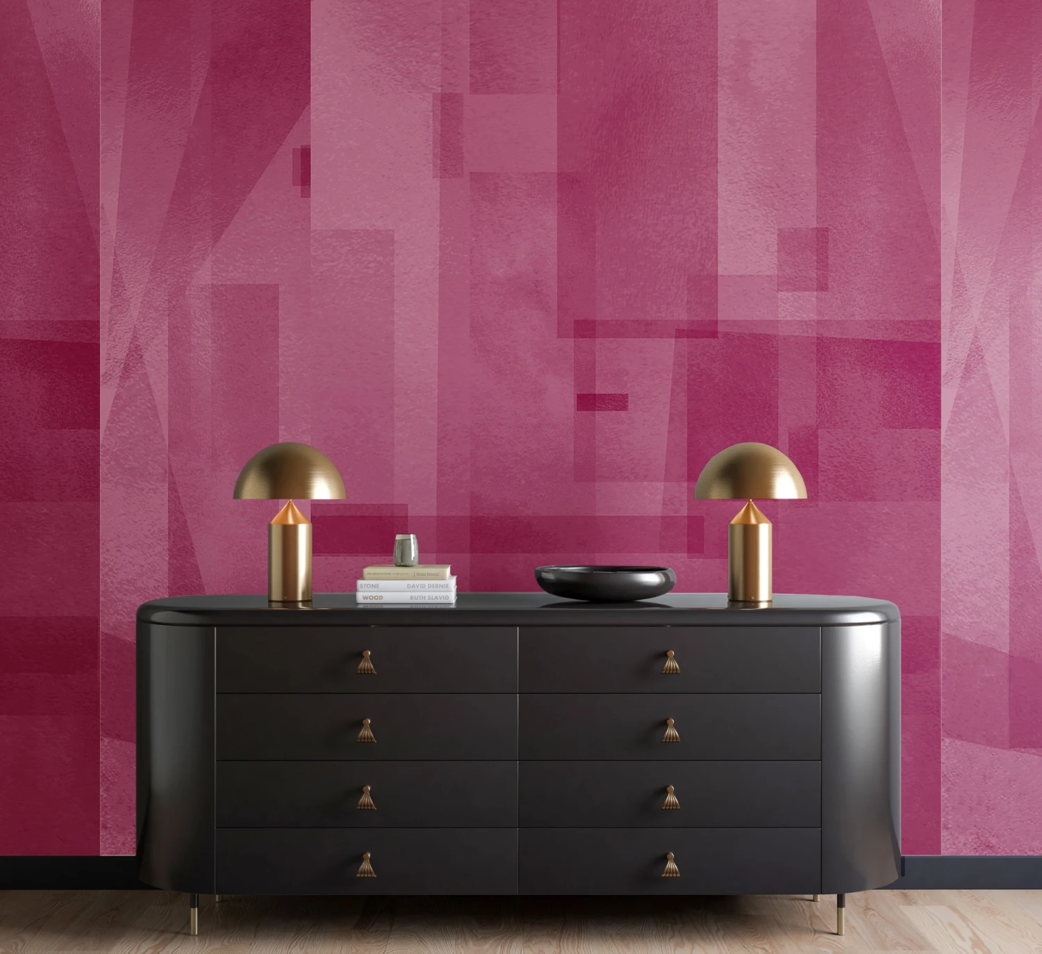 Papier Máché © Mural Wallpaper In Berry 9 Papier Máché © Mural Wallpaper In Berry - Image 9