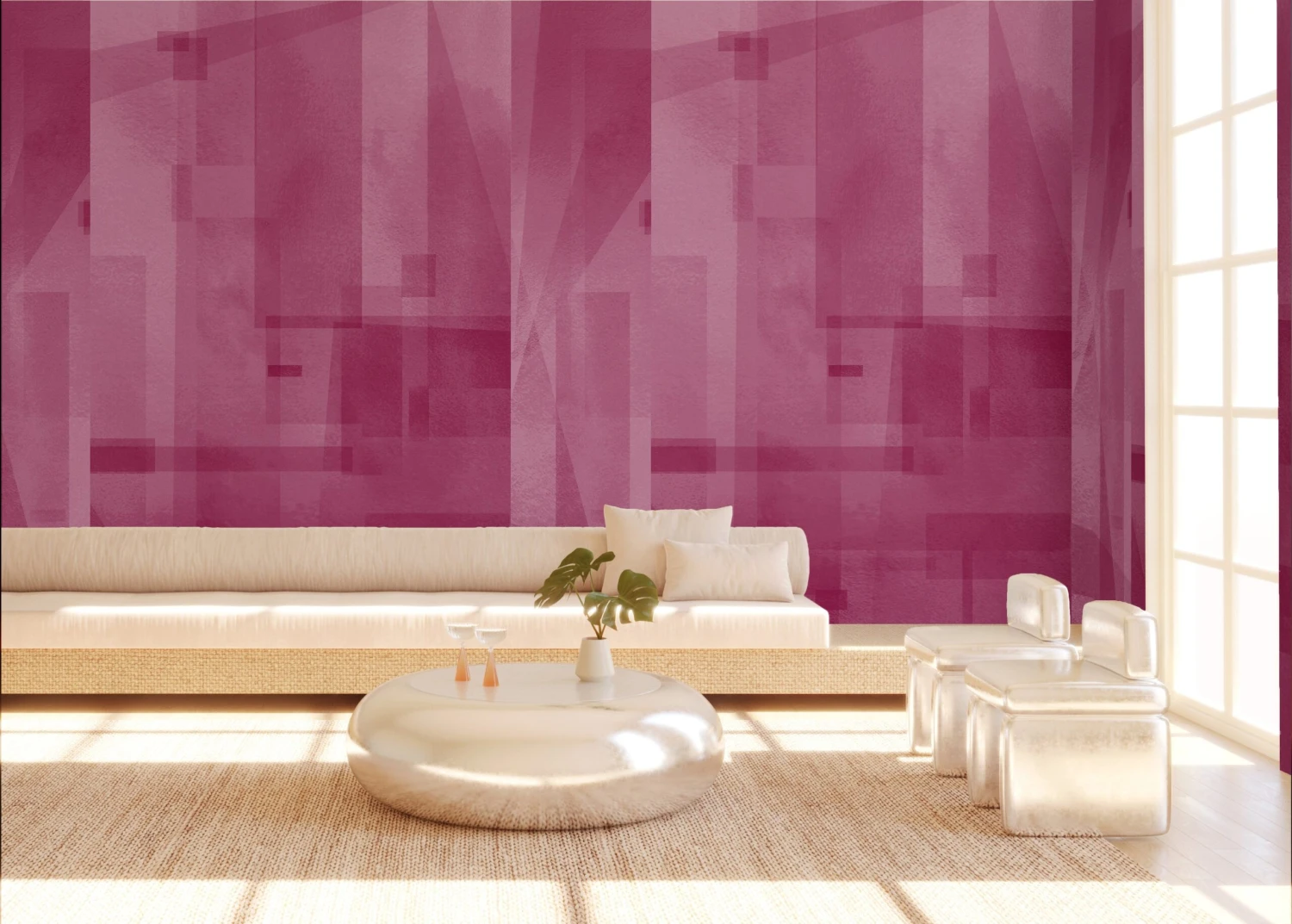 Papier Máché © Mural Wallpaper In Berry 7 Papier Máché © Mural Wallpaper In Berry - Image 7