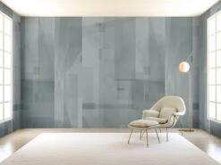 Papier Máché © Mural Wallpaper In Cobble -Drop It Modern Sales papier mache grey render 8