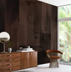 Papier Máché © Mural Wallpaper In Mocha -Drop It Modern Sales papier mache mocha 38