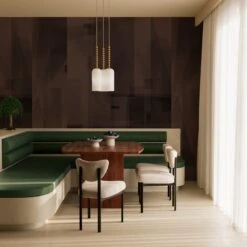 Papier Máché © Mural Wallpaper In Mocha -Drop It Modern Sales papier mache mocha render 1