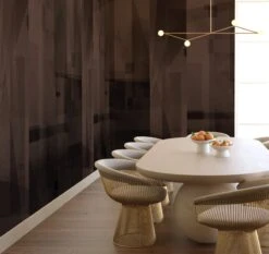 Papier Máché © Mural Wallpaper In Mocha -Drop It Modern Sales papier mache mocha render 76