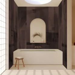 Papier Máché © Mural Wallpaper In Mocha -Drop It Modern Sales papier mache mocha rendering 11