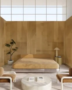 Papier Máché © Mural Wallpaper In Olive -Drop It Modern Sales papier mache olive render 02