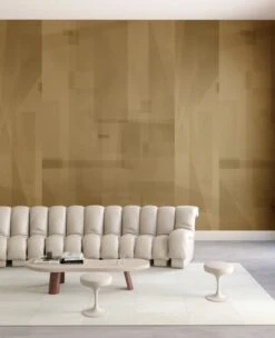 Papier Máché © Mural Wallpaper In Olive -Drop It Modern Sales papier mache olive render 09