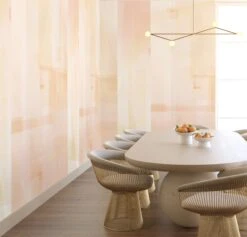 Papier Máché © Mural Wallpaper In Blush -Drop It Modern Sales papier mache pink rendering 8