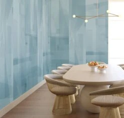 Papier Máché © Mural Wallpaper In Robin's Egg -Drop It Modern Sales papier mache robinsegg render 04