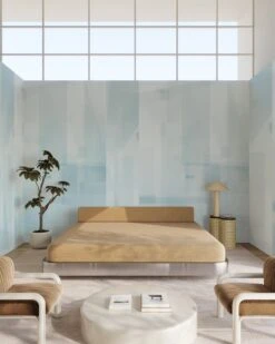 Papier Máché © Mural Wallpaper In Robin's Egg -Drop It Modern Sales papier mache robinsegg render 06