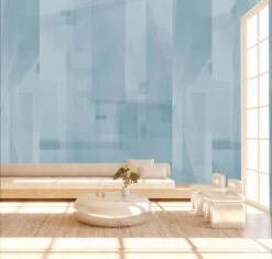 Papier Máché © Mural Wallpaper In Robin's Egg -Drop It Modern Sales papier mache robinsegg render 07