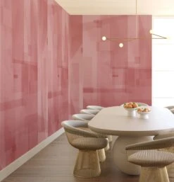 Papier Máché © Mural Wallpaper In Rose -Drop It Modern Sales papier mache rose rendering