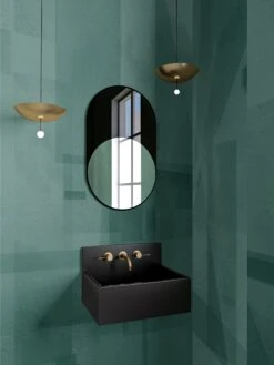 Papier Máché © Mural Wallpaper In Teal -Drop It Modern Sales papier mache teal rendering 39