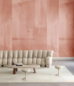 Papier Máché © Mural Wallpaper In Terracotta -Drop It Modern Sales papier mache terracotta rendering 347