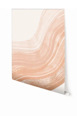 Sediment #4© Mural Wallpaper In Peach Haze