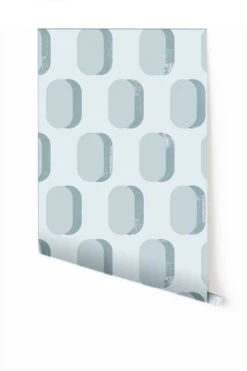 Pillbox© Wallpaper In Chalk Blue