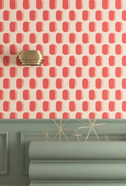 Pillbox© Wallpaper In Red -Drop It Modern Sales pillbox red2web crop