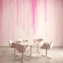 Wavelength© Mural Wallpaper In Pink -Drop It Modern Sales pink1web