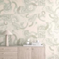 Sediment #3© Wallpaper In Pistachio -Drop It Modern Sales pistachio1
