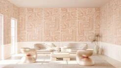 Playhouse© Mural Wallpaper In Clay -Drop It Modern Sales playhouse clay rendering