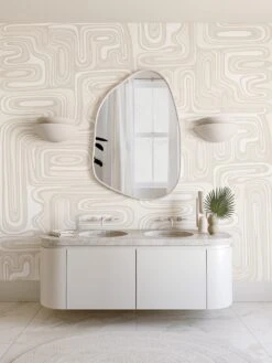 Playhouse© Mural Wallpaper In Putty -Drop It Modern Sales playhouse putty rendering