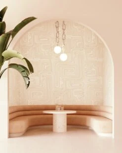 Playhouse© Mural Wallpaper In Putty -Drop It Modern Sales playhouse putty rendering 02