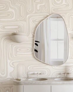 Playhouse© Mural Wallpaper In Putty -Drop It Modern Sales playhouse putty rendering 2