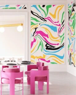 Primal© Multi Mural Wallpaper In Miami -Drop It Modern Sales primal multi miami rendering 2