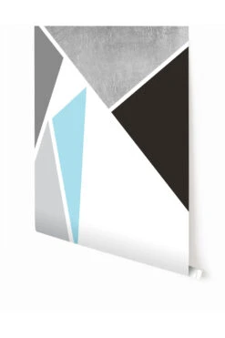 Prism© Wallpaper In Silver On Blue