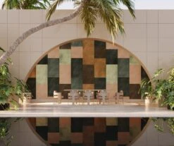 Rectangled© Mural Wallpaper In Autumn -Drop It Modern Sales rectangled autumn rendering